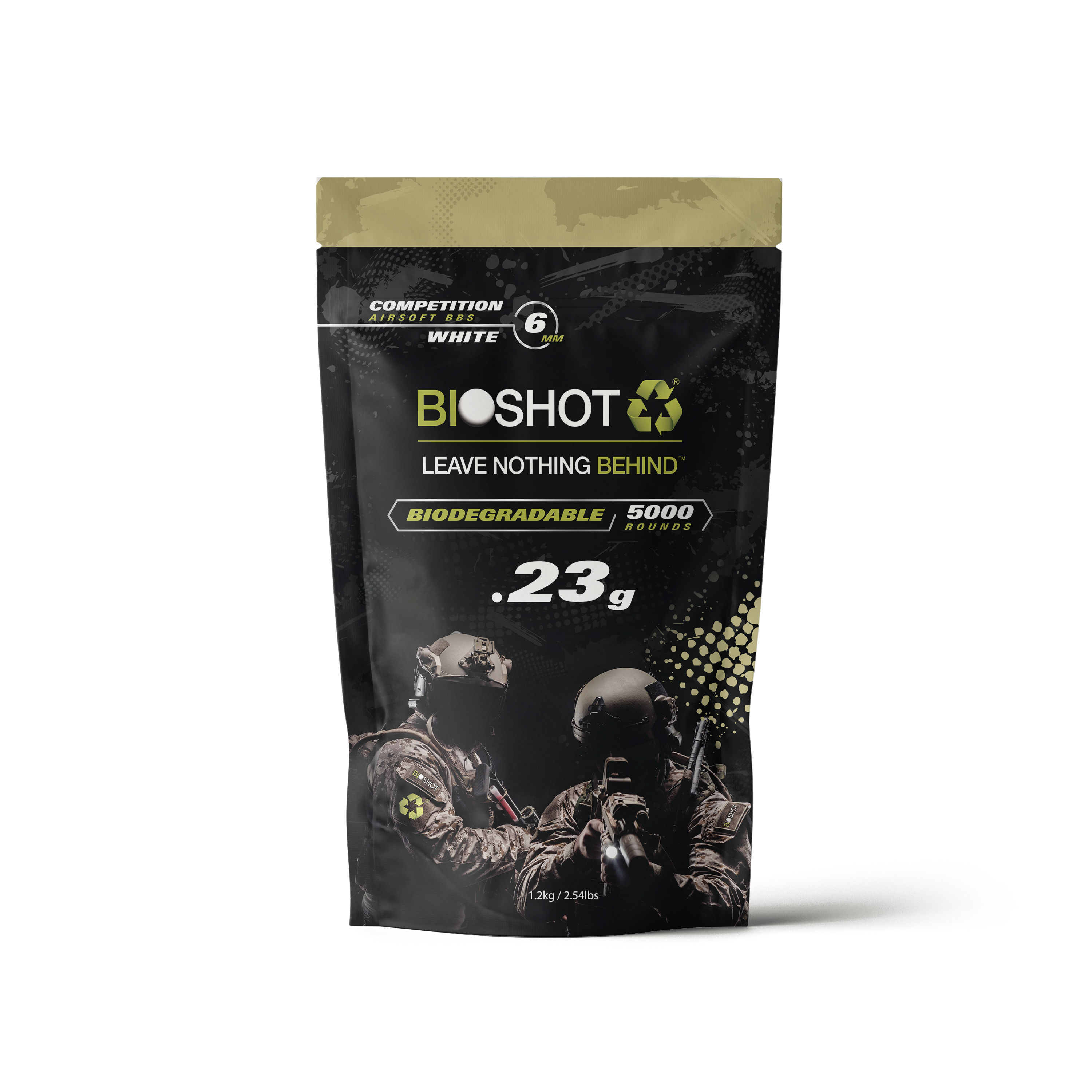 【新品未開封】biosentiel BBS breath 10ml Hostile Airsoft Biodegradable .40g BB's - 1000ct - White