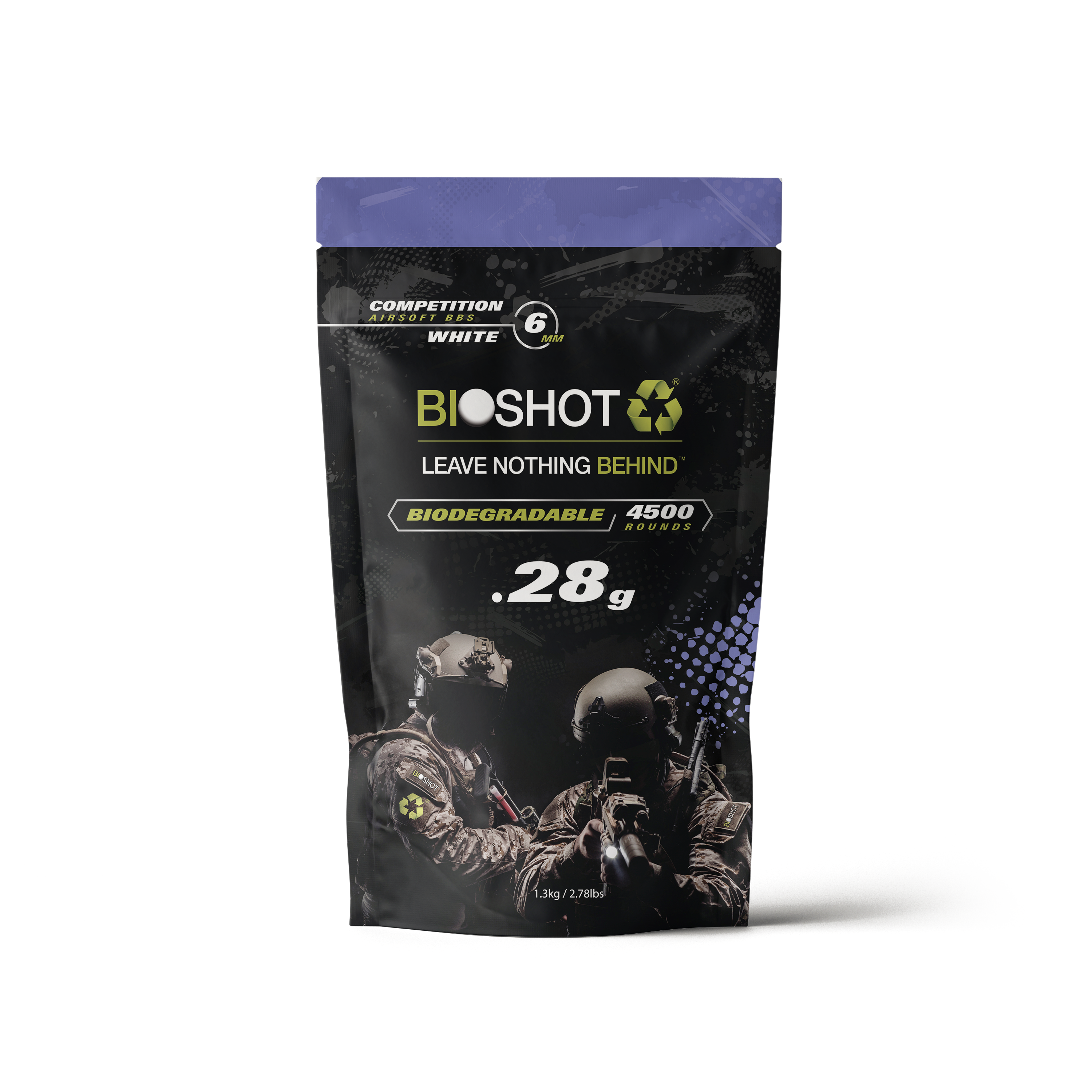 6mm .28g Biodegradable Airsoft BBs (4500 rounds White) – BioShot
