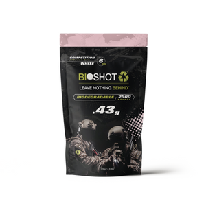 6mm .43g Biodegradable Airsoft BBs (2500 rounds White)