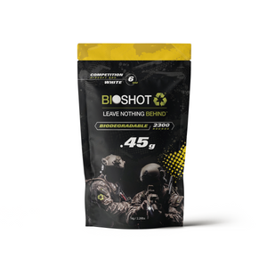 6mm .45g Biodegradable Airsoft BBs (2300 rounds White)