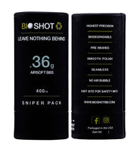 Load image into Gallery viewer, BioShot .36g 400 Round Sniper Pack Competition Grade Biodegradable 6mm Airsoft bbs