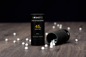 BioShot .45g 400 Round Sniper Pack Competition Grade Biodegradable 6mm Airsoft bbs